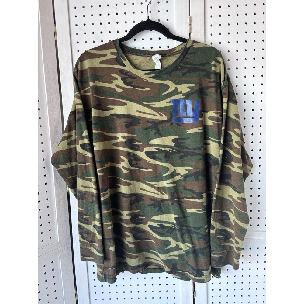 Code Five Long SLV Camoflauge‎ NY Giants Football Tee Shirt Camo Mens XL